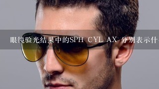眼镜验光结果中的SPH CYL AX 分别表示什么?