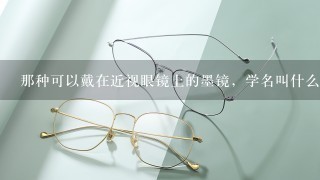 那种可以戴在近视眼镜上的墨镜，学名叫什么？